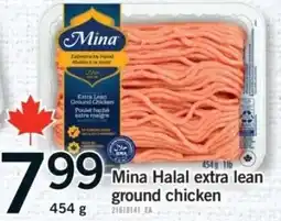 Fortinos Mina halal extra lean ground chicken offer