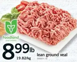 Fortinos Foodland lean ground veal offer