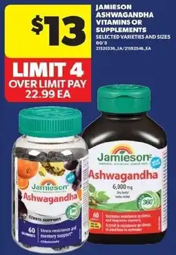 Real Canadian Superstore Jamieson Ashwagandha vitamins or supplements offer