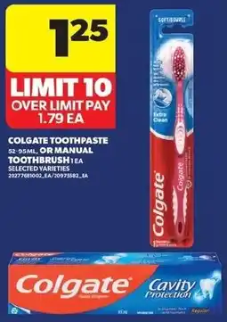 Real Canadian Superstore Colgate toothpaste or manual toothbrush offer
