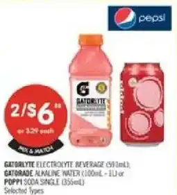 Shoppers Drug Mart Pepsi Gatorlyte Electrolyte Beverage offer