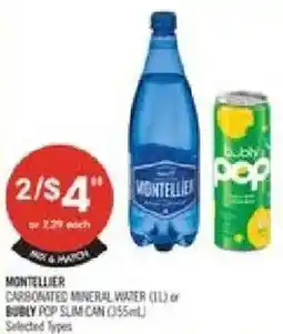 Shoppers Drug Mart Montellier carbonated mineral water or bubbly pop slim can offer