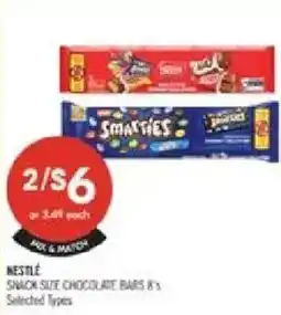 Shoppers Drug Mart Nestle snack size chocolate bars offer