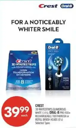 Shoppers Drug Mart Crest 3d whitestrips glamorous white offer