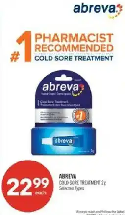 Shoppers Drug Mart Abreva cold sore treatment offer