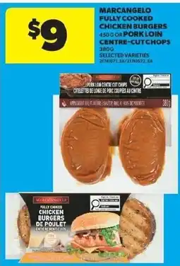 Real Canadian Superstore Marcangelo fully cooked chicken burgers offer