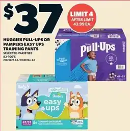 Zehrs Markets Huggies pull-ups or Pampers easy ups training pants offer