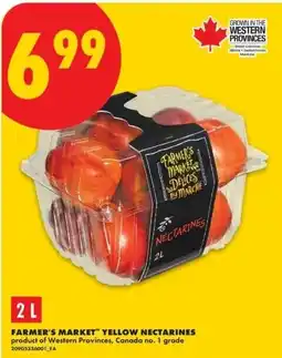 No Frills Farmer's Market yellow nectarines offer