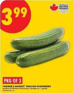 No Frills Farmer's Market english cucumbers offer