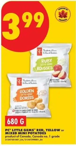 No Frills PC little gems red yellow or mixed mini potatoes offer