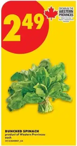 No Frills Bunched Spinach offer