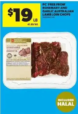 Real Canadian Superstore PC Rosemary and Garlic Australian Lamb Loin Chops offer