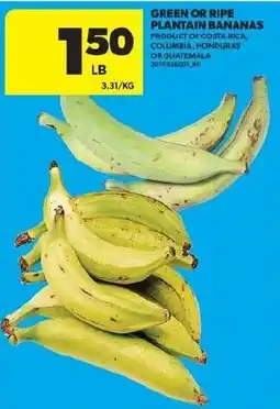 Real Canadian Superstore Plantain bananas offer