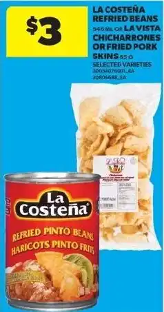 Real Canadian Superstore La Costena refried beans offer