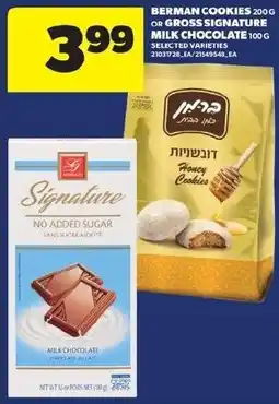 Real Canadian Superstore Berman cookies milk chocolate offer