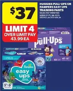 Real Canadian Superstore Huggies pull-ups or Pampers easy ups training pants offer