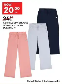 Real Canadian Superstore Levi Strauss Kid Girls' Signature Gold Sweatpant offer