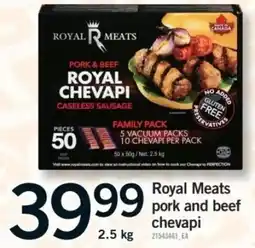 Fortinos Royal meats pork and beef chevapi offer