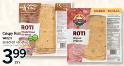 Fortinos Crispy Roti wraps offer