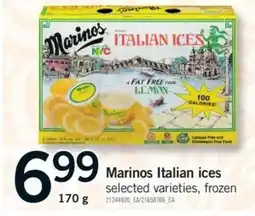 Fortinos Marinos italian ices offer