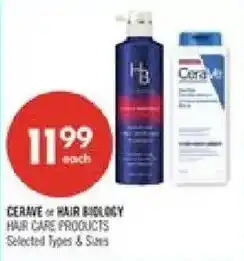 Shoppers Drug Mart CeraVe or Hair Biology Hair Care Products offer