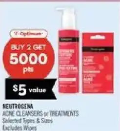 Shoppers Drug Mart Neutrogena acne cleansers or treatments offer