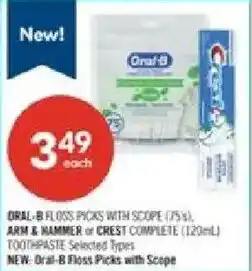 Shoppers Drug Mart Oral-B floss picks with scope offer