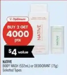 Shoppers Drug Mart Native body wash or deodorant offer