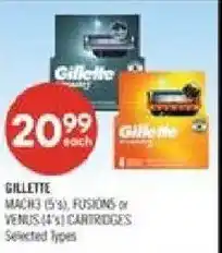 Shoppers Drug Mart Gillette mach3 fusions or venus cartridges offer