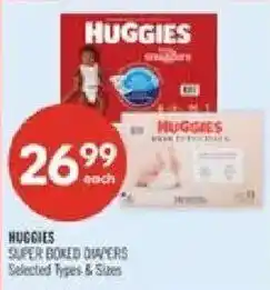 Shoppers Drug Mart Huggies super boxed diapers offer