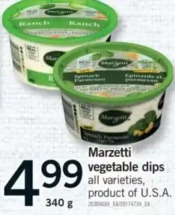 Fortinos Marzetti vegetable dips offer
