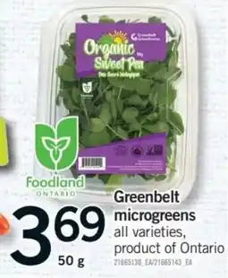 Fortinos Greenbelt microgreens offer