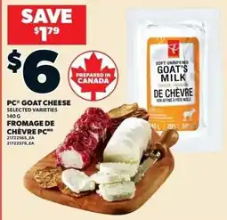 Loblaws PC goat cheese offer
