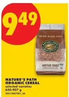 No Frills Nature's Path organic cereal offer