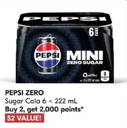 Shoppers Drug Mart Pepsi zero sugar cola offer