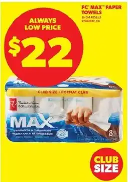 Real Canadian Superstore PC paper towels offer