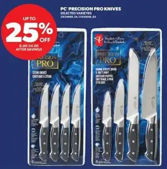 Real Canadian Superstore PC precision pro knives offer
