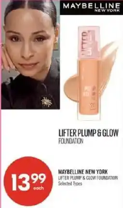 Shoppers Drug Mart Maybelline New York Lifter Plump & Glow Foundation offer