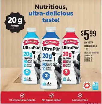 Fortinos Lactantia ultrapur milk offer