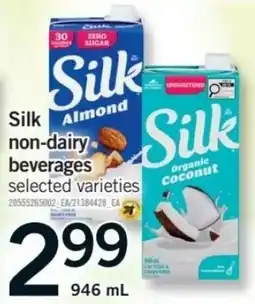 Fortinos Silk non-dairy beverages selected varieties offer