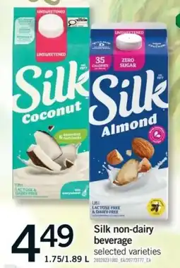 Fortinos Silk non-dairy beverage offer