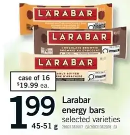 Fortinos Larabar energy bars offer