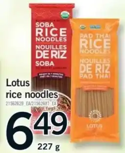 Fortinos Lotus rice noodles offer