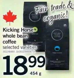 Fortinos Kicking Horse whole bean coffee offer