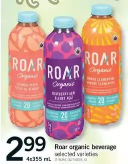 Fortinos Roar organic beverage offer