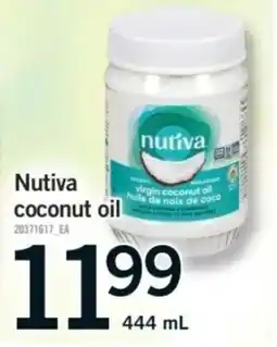 Fortinos Nutiva coconut oil offer