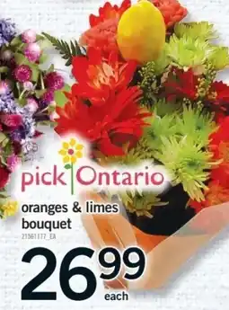 Fortinos pick ontario oranges & limes bouquet offer