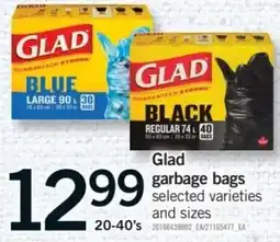 Fortinos Glad garbage bags offer