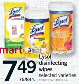 Fortinos Lysol disinfecting wipes offer