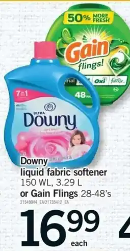 Fortinos Downy liquid fabric softener offer